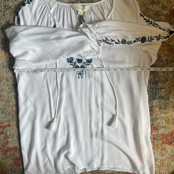 Magnolia Grace Stitchfix Bianca Embroidered Peasant Top NWT - Picture 4 of 10